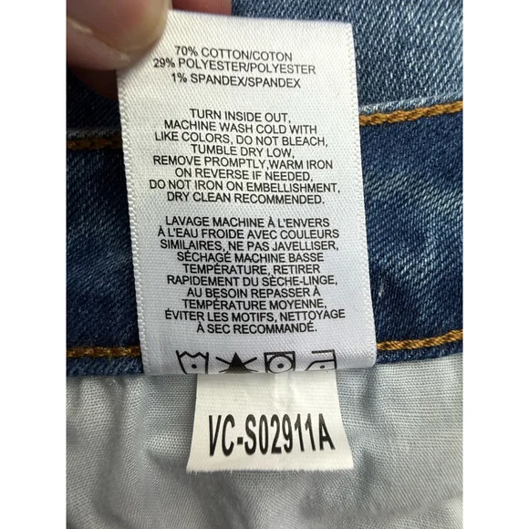 VIGOSS Women's Carpenter Denim Jean Shorts Size 27 Raw Hem Stretch High Waisted - Picture 8 of 8